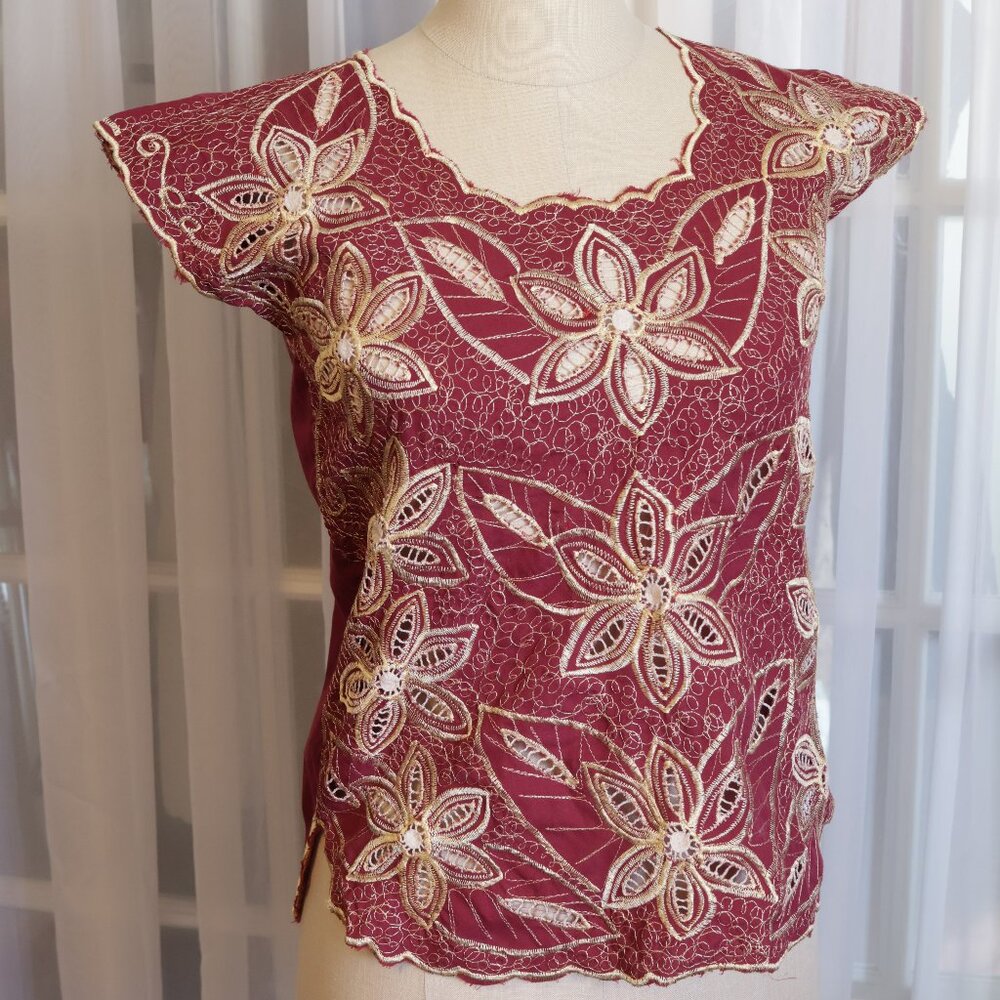 NWOT Red XS Summer Shirt - Picture 1 of 5